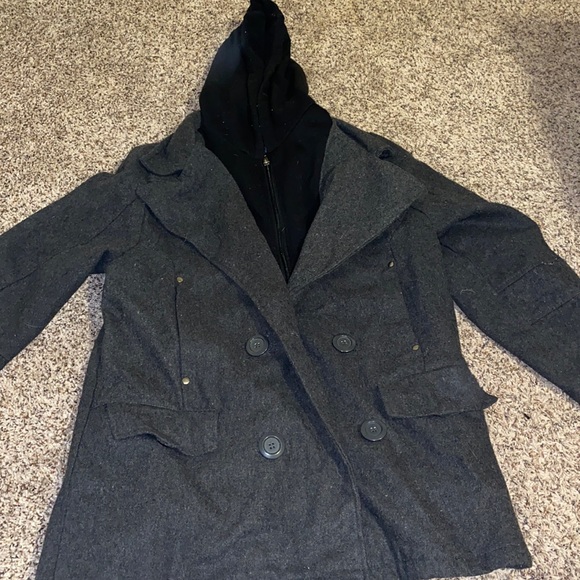 Gray zip up hoodie and petticoat jacket - Picture 1 of 2